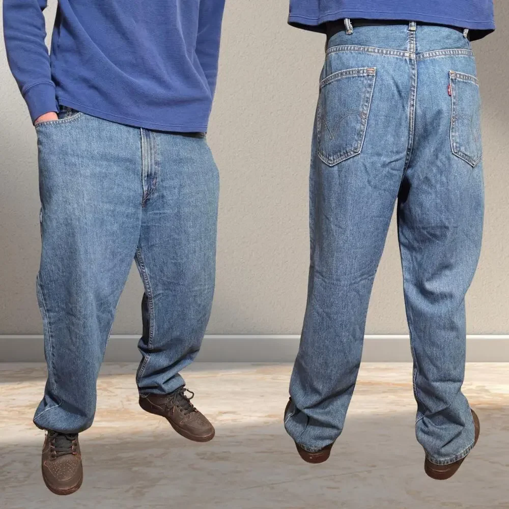 Vintage Baggy Relaxed Fit Levi 550 Denim Jeans (40x30)